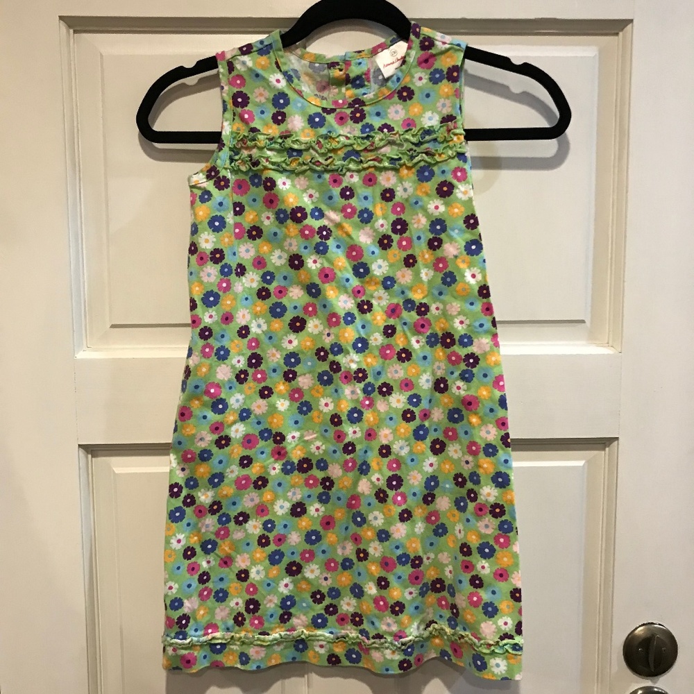 Hanna Andersson Girls 8 Green Floral Dress